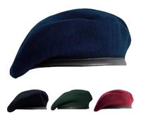 Sivi Iconico berretto parigino - Berretto stile militare, alla moda ispirata a Che Guevara, berretto francese di lana, per uomo e donna, Blu, M (taglia unica)