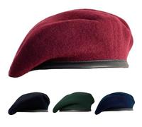 Sivi Iconico berretto parigino - Berretto stile militare, alla moda ispirata a Che Guevara, berretto francese di lana, per uomo e donna, Marrone, M (taglia unica)