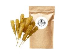 SIVIFOOD Bastoncini di zucchero candito con zafferano Confezione da 10 - Caramelle dorate su bastoncino per tè Nabat Zafferano Zucchero su bastoncino Bastoncini di zucchero caffè da regalare