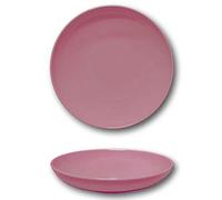 Siviglia - Piatto fondo porcellana rosa - D 22 cm