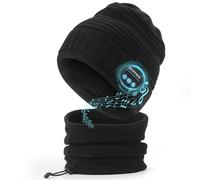 SIVITICK Cappello Bluetooth 5.0 e Scaldacollo Uomo Idee Regali Natale Originali Cappello Invernale Berretto con Cuffie Uomo Donna papà Ragazzo Amicha Utili Compleanno Regalo