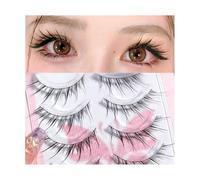 SIVZUMO 10 Paia di Ciglia Finte al Manga, Ciglia Finte Naturali Look Naturale, Ciglia di Volpe Fluffy Occhio di Gatto 3D Lashes ad ala d'angelo Anime per Cosplay