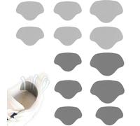 SIVZUMO 12 pezzi toppa autoadesiva per riparazione fori sul tallone delle scarpe da ginnastica, Protezione adesiva per talloni, ripara e proteggi le tue scarpe in modo efficace-Grigio scuro&Grigio