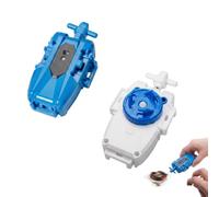 SIVZUMO 2 Pezzi Lanciatore X, Lanciatore a Cordicella Professionale (Blu e Bianco) Compatibile con Trottole X Series, Starter Pack per Battaglie Epiche, Regalo per Bambini 6+ Anni