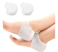 SIVZUMO 4 pezzi Proteggi tallone in gel di silicone morbido, Talloniera da indossare per donna e uomo, allevia il dolore al tallone, calli vesciche e duroni da scarpe scomode Bianco