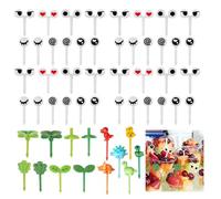SIVZUMO 54 Pezzi Finger Food Bambini Natale Mini Cartoon Bento Frutta Natale Forchette Stuzzicadenti Per Bambini Cibo Torta Picks Accessori Dolce Spiedini Adulti Dessert Frutta Bambini Festa Natale
