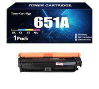 SIWANYS 651A Cartuccia Toner ad Alta capacità per HP CE340A CE341A CE342A CE343A (651A) con Chip per Stampante HP M775dn M775f M775z M775z (Nero, Ciano, Magenta, Giallo),BK-1 Piece