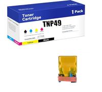 SIWANYS Compatibile con Konica Minolta TNP49 TNP49BK TNP49C TNP49Y TNP49M Cartuccia toner di ricambio per Konica Minolta Bizhub C3351 C3851 Inchiostro per stampante (confezione da 4 KCMY),Y