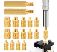 SIWOKJJO 16 punte per saldatura, ausilio per fusione, filettatura per inserti filettati M2 M2.5 M3 M4 M5 M6 M8 3D pressione accessori, set di aiuto per fusione, compatibile con 900 m T18