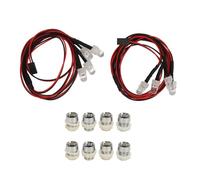 SIWOTED 2 pezzi RC Car Universal Conversion Lights 7.4V 8mm 2 LED rossi e 2 LED bianchi Kit di illuminazione RC