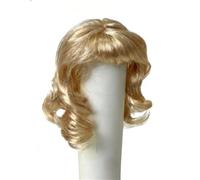 SIWUYUECOM Copricapo da 58,4 cm con oche da portico, con treccia lunga e divertente, con 23 onde ondulate color oro chiaro