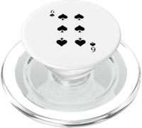 Six 6 of Spades - Divertente costume di Halloween facile fronte e retro PopSockets PopGrip per MagSafe