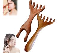 Six-Claw Meridian Massage Comb, Five Touch Therapy Comb, Natural Wooden Gua Sha Tool, Wooden Gua Sha Scraping Massage Too, Head Meridian Massage Comb (Mix)