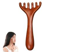 Six Claw Meridian Massage Comb, Head and Neck Massage Comb, Wooden Gua Sha Tool, For Head Face Eye Nose Jaw Neck Foot (1PCS)