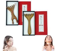 Six-Claw Meridian Massage Comb Manual Scalp Massager, Six Touch Therapy Comb Massager Tool for Scalp Eye Facial Neck Shoulder (#a+#b)