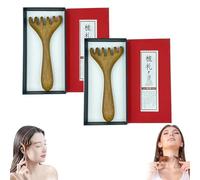 Six-Claw Meridian Massage Comb Manual Scalp Massager, Six Touch Therapy Comb Massager Tool for Scalp Eye Facial Neck Shoulder (#b 2pcs)