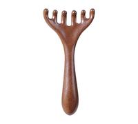 Six-Claw Meridian Massage Comb, Natural Wooden Gua Sha Scraping Tool, Head Meridian Massage Comb, Long Handle Sandalwood Six Claw Massager (1Pcs)