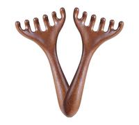 Six-Claw Meridian Massage Comb, Natural Wooden Gua Sha Scraping Tool, Head Meridian Massage Comb, Long Handle Sandalwood Six Claw Massager (2Pcs)