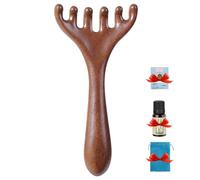 Six-Claw Meridian Massage Comb, Therapy Comb for Neck, Natural Wooden Gua Sha Tool, Wooden Gua Sha Scraping Massage Too (1pcs)
