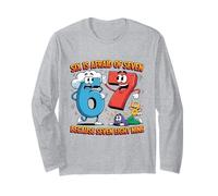 Six is Afraid of Seven Divertente Matematica Humor Design per Bambini Maglia a Manica