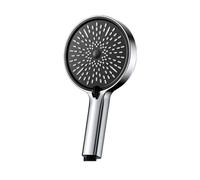 Six-mode Adjustable 15CM Large Panel Shower Head Set High-pressure Water-saving Massage Shower Head For Tap Faucet Bathroom(Black holder)