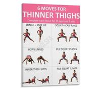 Six Move Thigh Routine Poster Fitness Motivation