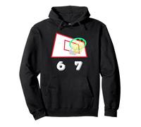 Six Seven 6 7 Basketball Meme Hoop Design Felpa con Cappuccio