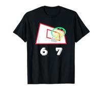 Six Seven 6 7 Basketball Meme Hoop Design Maglietta