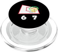 Six Seven 6 7 Basketball Meme Hoop Design PopSockets PopGrip per MagSafe