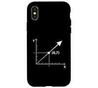 Six Seven 6 7 Coordinate Grid Plot Graph Plane Meme Design Custodia per iPhone X/XS