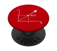 Six Seven 6 7 Coordinate Grid Plot Graph Plane Meme Design PopSockets PopGrip Adesivo