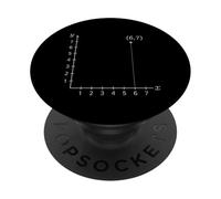 Six Seven 6 7 Coordinate Grid Plot Graph Plane Meme Design PopSockets PopGrip Adesivo