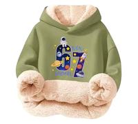 Six Seven 6 7 Felpa con cappuccio per bambini e ragazzi con cappuccio foderato in pile, felpa invernale con stampa, comoda giacca per il tempo libero per bambini, Gn2-f, 7-8 Jahre