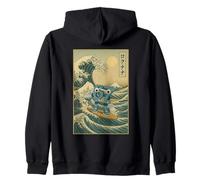 Six Seven 6-7 Grande Onda Fuori Kanagawa - 67 Brainrot Meme Kid Felpa con Cappuccio