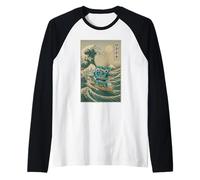 Six Seven 6-7 Grande Onda Fuori Kanagawa - 67 Brainrot Meme Maglia con Maniche Raglan