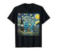 Six Seven 67 Notte Stellata Van Gogh Meme Brainrot Italiano Maglietta