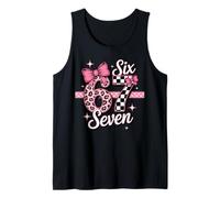 Six Seven 67 Valentine Scacchiera Leopard 67 Girly Canotta