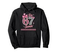 Six Seven 67 Valentine - Scacchiera Leopardata da Ragazza, alla Moda Felpa con Cappuccio