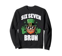 Six Seven Bruh 6 7 St Patricks Day 67 Paddys Bambini Ragazzi Giovani Felpa