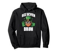 Six Seven Bruh 6 7 St Patricks Day 67 Paddys Bambini Ragazzi Giovani Felpa con Cappuccio