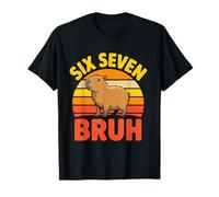 Six Seven Bruh 67 Meme Funny Capybara Vibes Cool Maglietta