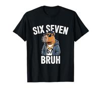 Six Seven Bruh 67 Meme Funny Capybara Vibes Cool Maglietta