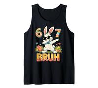 Six Seven Bruh Easter Day Ragazzi Bambini Dabbing Bunny 67 Meme Canotta