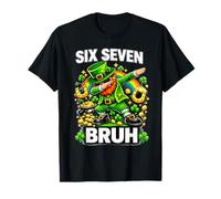 Six Seven Bruh Festa di San Patrizio Dabbing Leprechaun Maglietta