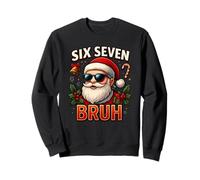 Six Seven Bruh Maglietta 6 7 Hand Meme Christmas Gen Z Alpha Felpa