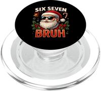 Six Seven Bruh Maglietta 6 7 Hand Meme Christmas Gen Z Alpha PopSockets PopGrip per MagSafe