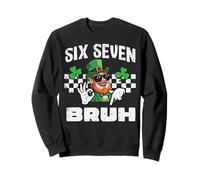 Six Seven Bruh St Patricks Day 6 7 Meme 67 Bambini Giovani Ragazzi Felpa