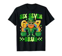 Six Seven Bruh St Patricks Day 6 7 Meme Leprechaun Lucky Maglietta