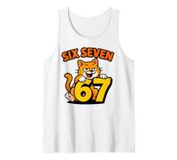 Six Seven Cat 67 - Divertente Six Seven Cat Meme Canotta