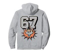 Six Seven Cat in Fascia | Design retrò 67 Felpa con Cappuccio